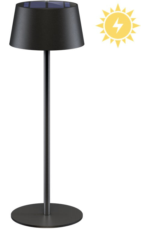Lampada da tavolo solare a LED senza fili nero Lampada da tavolo solare a LED senza fili nero